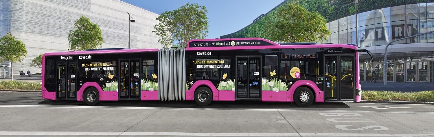 koveb Bus am Zentralplatz vor Forum Confluentes und Forum Mittelrhein © Gauls koveb Bus am Zentralplatz vor Forum Confluentes und Forum Mittelrhein © Gauls